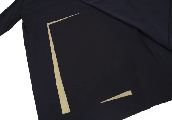 ラグネキカス フォー ヨウジヤマモトRAGNE KIKAS for Yohji Yamamoto ラップデザイン切替ロングカットソー 紺M位 K-117932_009