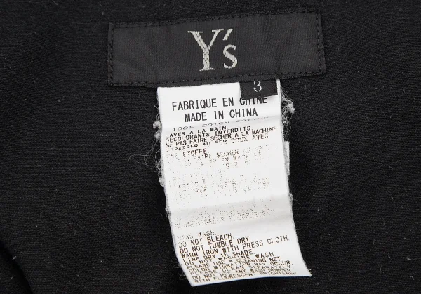 ワイズY's コットンツイルクロップドペインターパンツ 黒3 K-117943_014