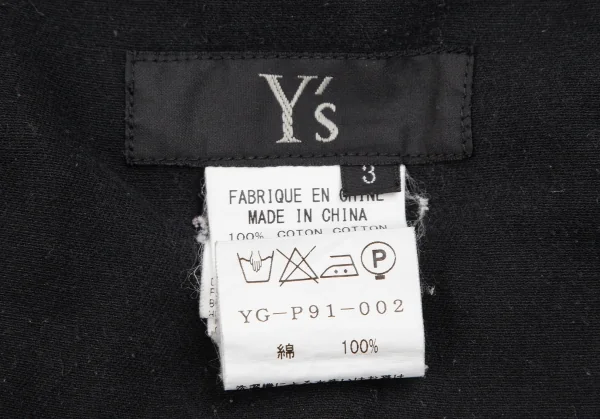 ワイズY's コットンツイルクロップドペインターパンツ 黒3 K-117943_015