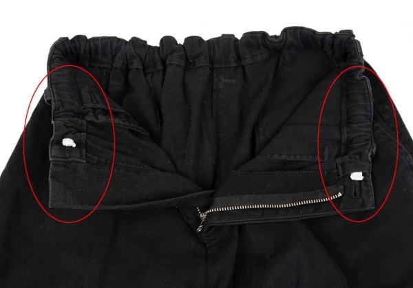 ワイズY's コットンツイルクロップドペインターパンツ 黒3 K-117943_003