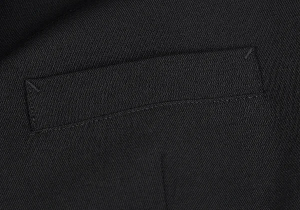 ヨウジヤマモト ファムYohji Yamamoto FEMME バックレースアップウールギャバロングジャケット 黒2 K-117967_008
