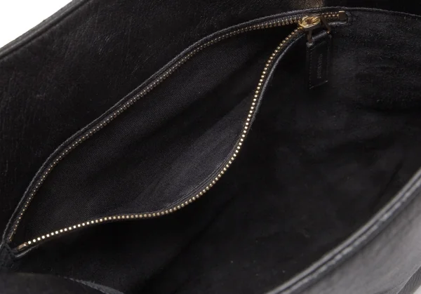 サンローランパリSAINT LAURENT PARIS カサンドラチャームレザーホーボーバッグ 黒 K-117970_015