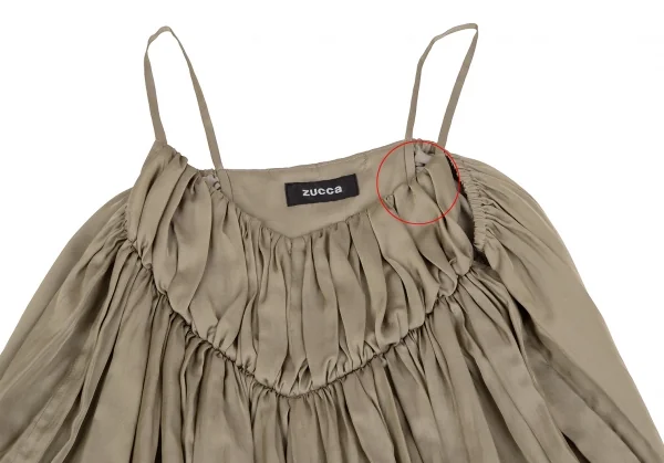 ズッカzucca ポリコットンキャミソールワンピース カーキM K-117980_003