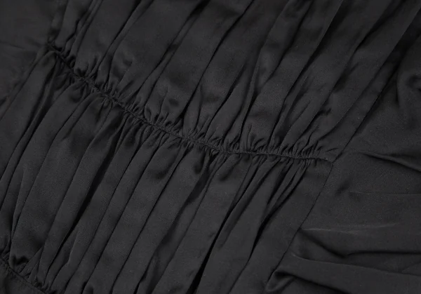 ズッカzucca ポリコットンギャザーキャミソールワンピース 黒M K-117981_005