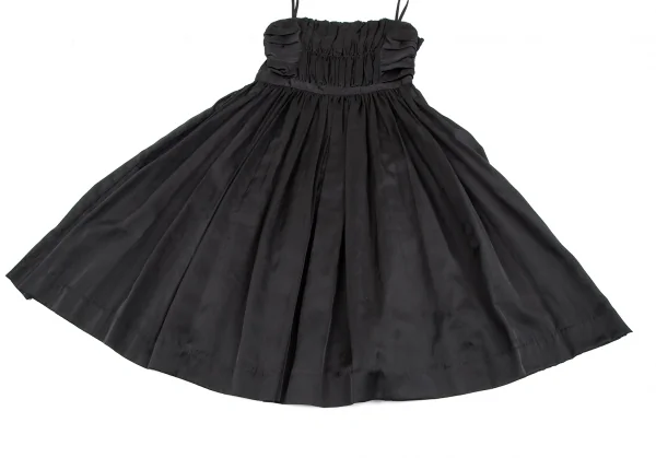 ズッカzucca ポリコットンギャザーキャミソールワンピース 黒M K-117981_007