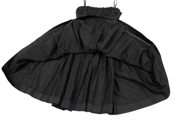 ズッカzucca ポリコットンギャザーキャミソールワンピース 黒M K-117981_008