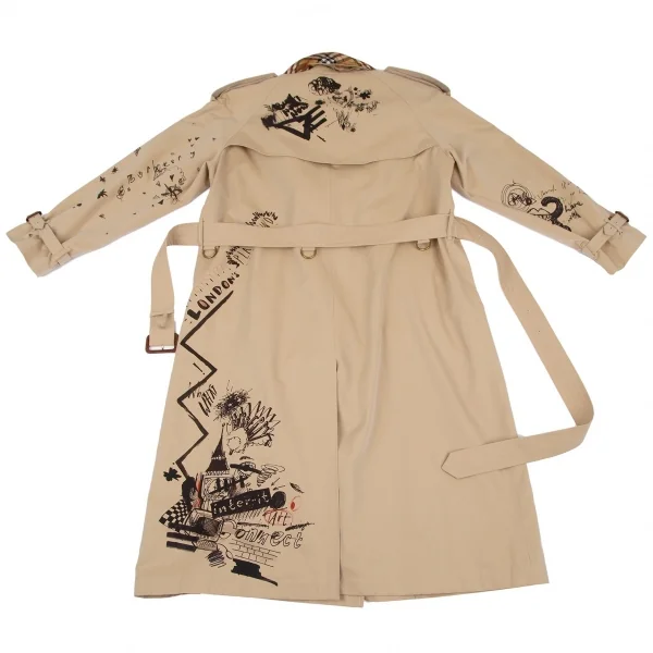 【美品】BURBERRY ベージュ トレンチコート ロゴプリント BURBERRYLONDON ライナー付きトレンチコート ベージュ