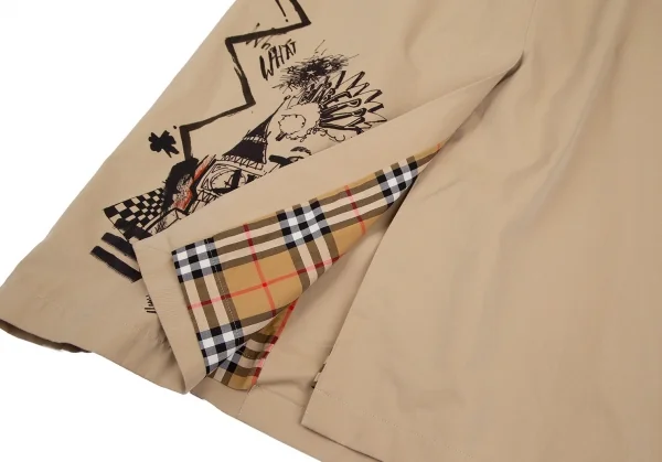 バーバリーBURBERRY コットンギャバグラフィックプリントトレンチコート ベージュ48 K-118001_016