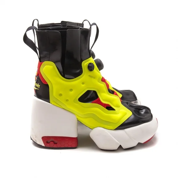 メゾンマルジェラ×リーボックMaison Margiela×Reebok Tabi Instapump Fury Hi アンクルブーツ 黒赤黄40(25cm位) K-118005_011