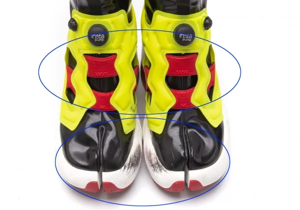 メゾンマルジェラ×リーボックMaison Margiela×Reebok Tabi Instapump Fury Hi アンクルブーツ 黒赤黄40(25cm位) K-118005_003