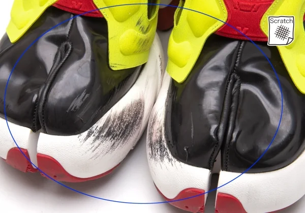 メゾンマルジェラ×リーボックMaison Margiela×Reebok Tabi Instapump Fury Hi アンクルブーツ 黒赤黄40(25cm位) K-118005_005