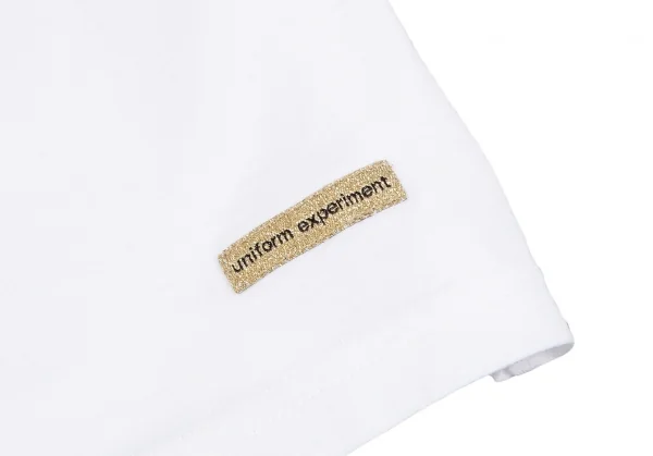 ユニフォームエクスペリメントuniform experiment WhiteLine バックロゴリンガーTシャツ 白赤2 K-118008_009