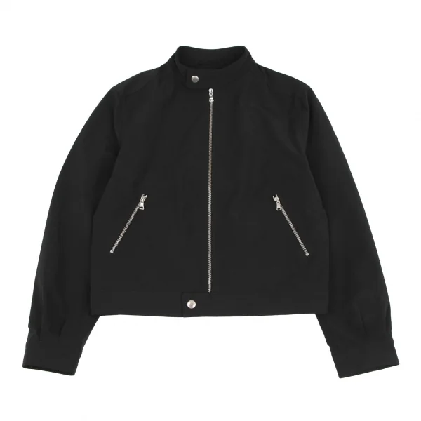 プラダPRADA ナイロンシングルライダースジャケット 黒S K-118012_001