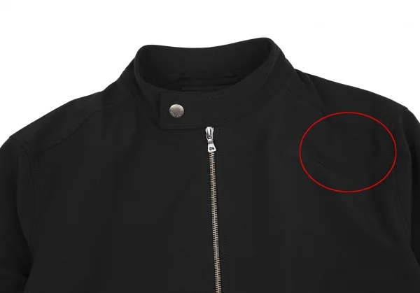 プラダPRADA ナイロンシングルライダースジャケット 黒S K-118012_002