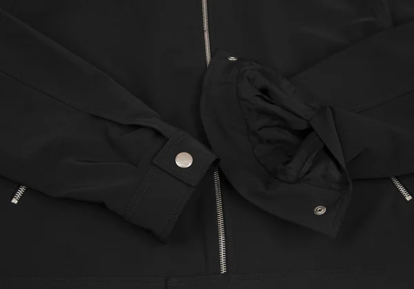 プラダPRADA ナイロンシングルライダースジャケット 黒S K-118012_005