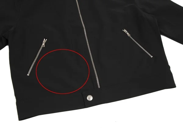 プラダPRADA ナイロンシングルライダースジャケット 黒S K-118012_006