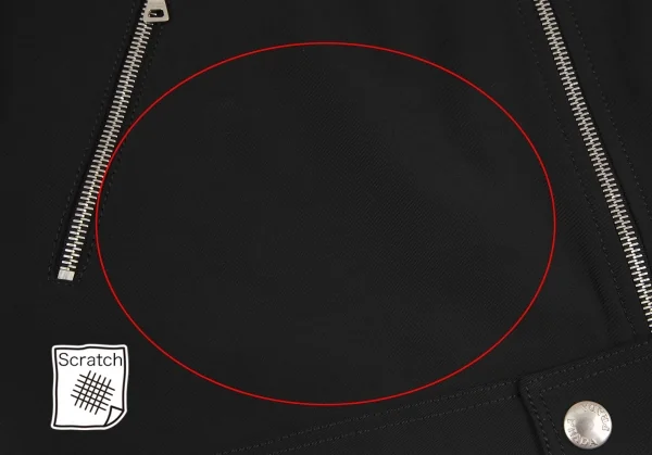 プラダPRADA ナイロンシングルライダースジャケット 黒S K-118012_007