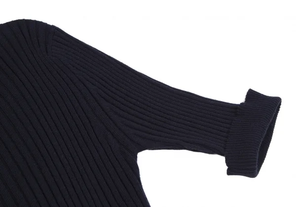 ジャンポールゴルチエ クラシックJean Paul GAULTIER CLASSIQUE コットンレーヨンリブポロニット 紺48 K-118013_006