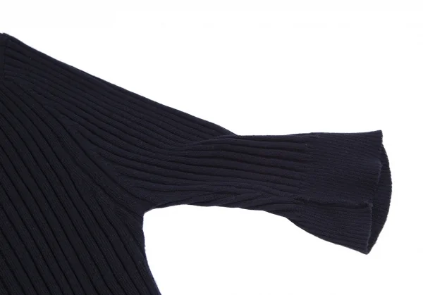 ジャンポールゴルチエ クラシックJean Paul GAULTIER CLASSIQUE コットンレーヨンリブポロニット 紺48 K-118013_007