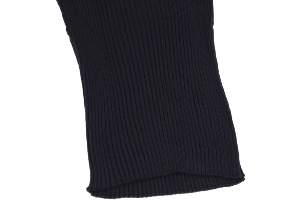 ジャンポールゴルチエ クラシックJean Paul GAULTIER CLASSIQUE コットンレーヨンリブポロニット 紺48 K-118013_008