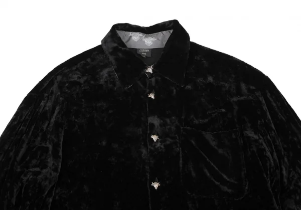 Jean-Paul GAULTIER HOMME Buffalo Metal Button Velor Shirt K-118019_002