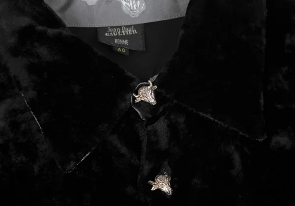 Jean-Paul GAULTIER HOMME Buffalo Metal Button Velor Shirt K-118019_003