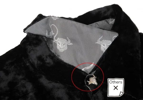 Jean-Paul GAULTIER HOMME Buffalo Metal Button Velor Shirt K-118019_004
