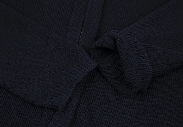 コムデギャルソンオムプリュスCOMME des GARCONS HOMME PLUS コットンカーブジップニットカーディガン 紺M位 K-118025_004