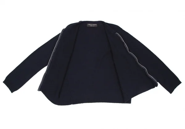 コムデギャルソンオムプリュスCOMME des GARCONS HOMME PLUS コットンカーブジップニットカーディガン 紺M位 K-118025_007
