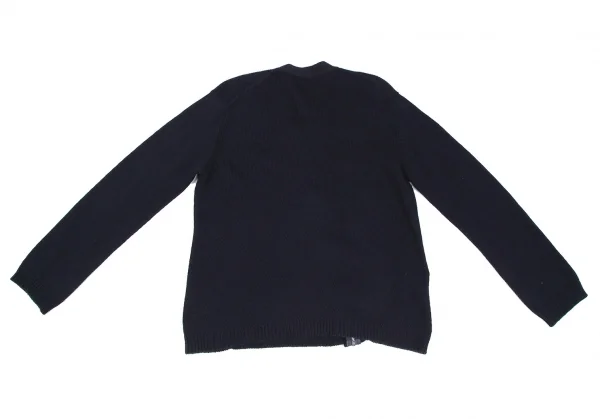 コムデギャルソンオムプリュスCOMME des GARCONS HOMME PLUS コットンカーブジップニットカーディガン 紺M位 K-118025_008