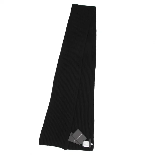 バレンシアガBALENCIAGA ウールニットマフラー 黒 K-118037_002