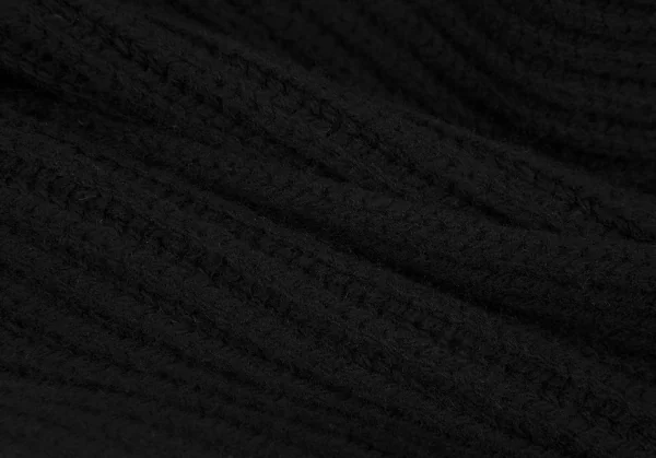 バレンシアガBALENCIAGA ウールニットマフラー 黒 K-118037_003