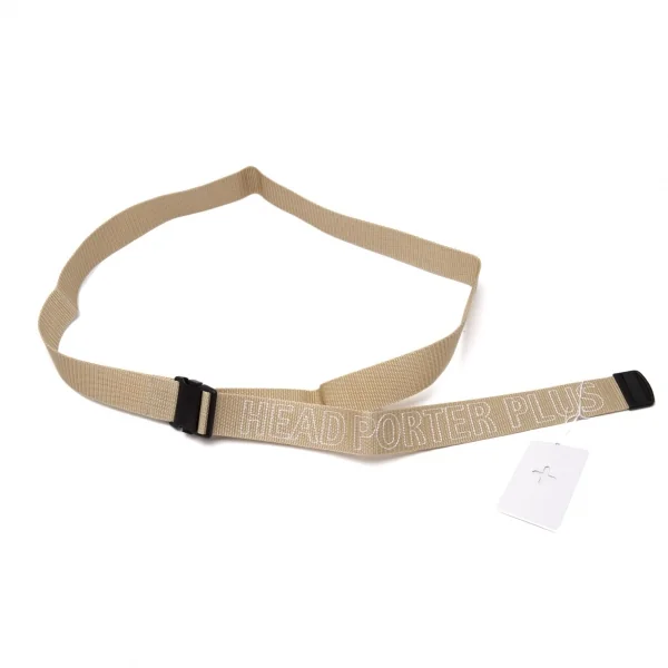 ヘッドポータープラスHEAD PORTER PLUS ロゴベルト ベージュ K-118039_001
