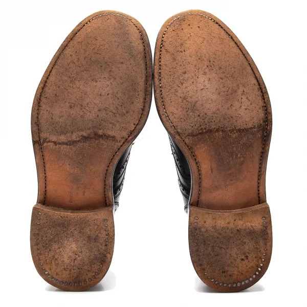 コムデギャルソンオムプリュスCOMME des GARCONS HOMME PLUS Tricker’s社製ウイングチップレザーシューズ 黒26.5位 K-118042_011