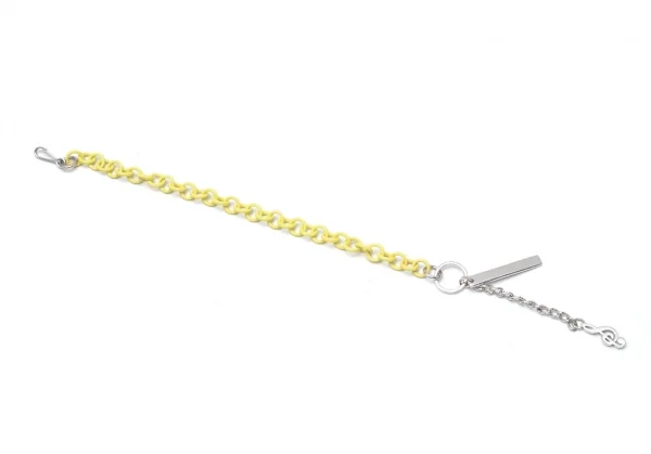 Dior Homme SS06 音符　ブレスレット ディオールオムDior HOMME 音符モチーフチェーンブレス 黄 (K-118049)