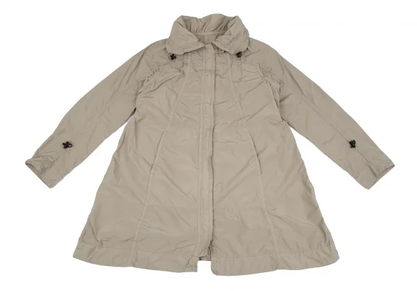 ISSEY MIYAKE me Poly Nylon Shirring Zip Up Coat K-118054_002