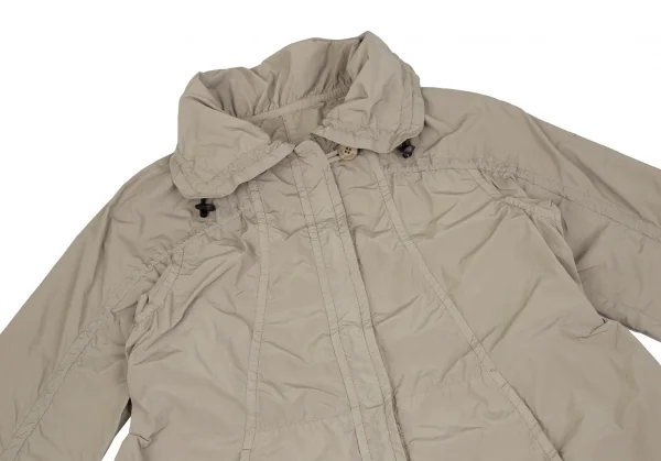 ISSEY MIYAKE me Poly Nylon Shirring Zip Up Coat K-118054_003