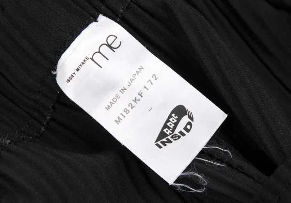 イッセイミヤケ ミーISSEY MIYAKE me A-POC INSIDE ファインニットプリーツワイドクロップドパンツ 黒F K-118057_010