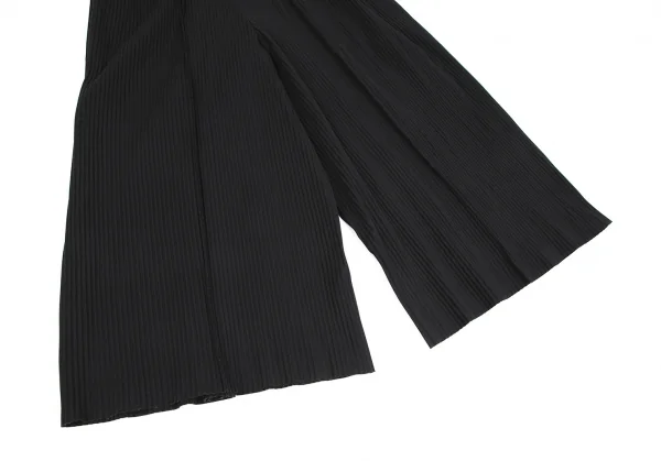 イッセイミヤケ ミーISSEY MIYAKE me A-POC INSIDE ファインニットプリーツワイドクロップドパンツ 黒F K-118057_005