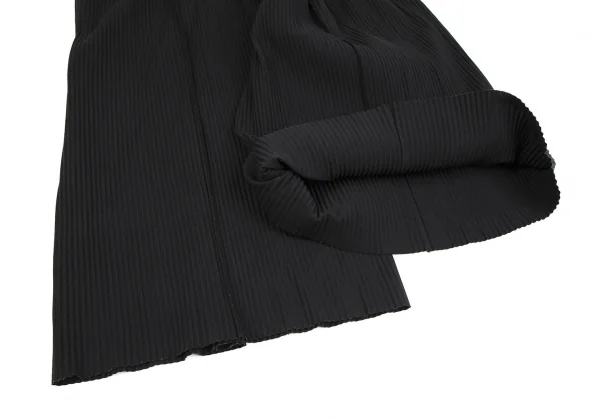イッセイミヤケ ミーISSEY MIYAKE me A-POC INSIDE ファインニットプリーツワイドクロップドパンツ 黒F K-118057_006