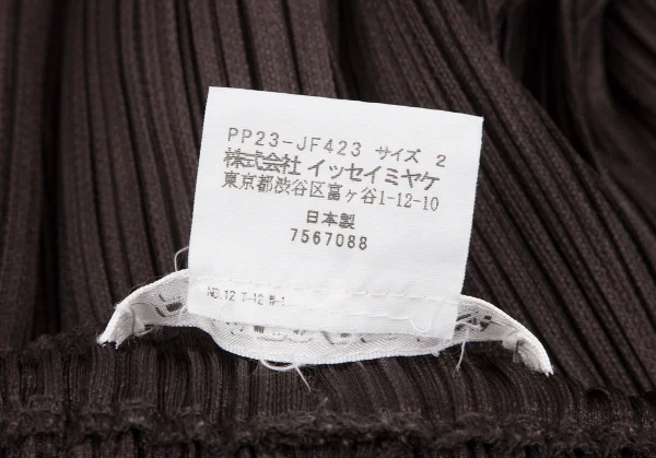 プリーツプリーズPLEATS PLEASE プリーツクロップドガウチョパンツ 茶2 K-118071_009