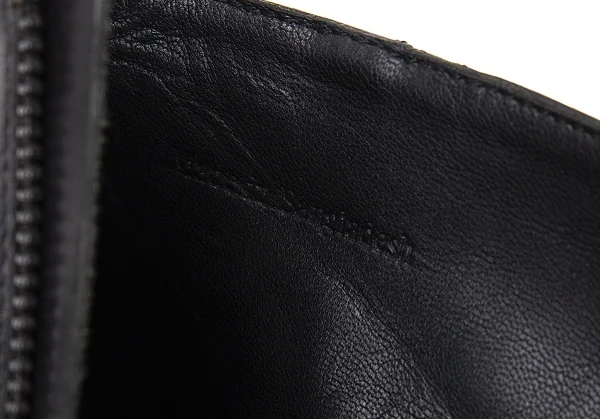 ズッカzucca レザーオープントゥショートブーツ 黒M(24位) K-118087_011