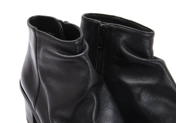 ズッカzucca レザーオープントゥショートブーツ 黒M(24位) K-118087_009