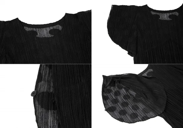 プリーツプリーズPLEATS PLEASE ドットジャガードメッシュセットアップ 黒3・5 K-118104_011