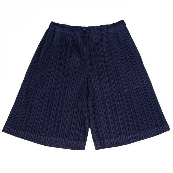 プリーツプリーズPLEATS PLEASE プリーツハーフパンツ 紺5 K-118106_001