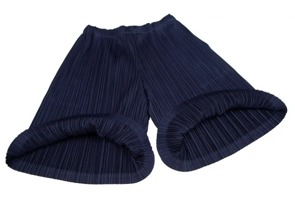 プリーツプリーズPLEATS PLEASE プリーツハーフパンツ 紺5 K-118106_005