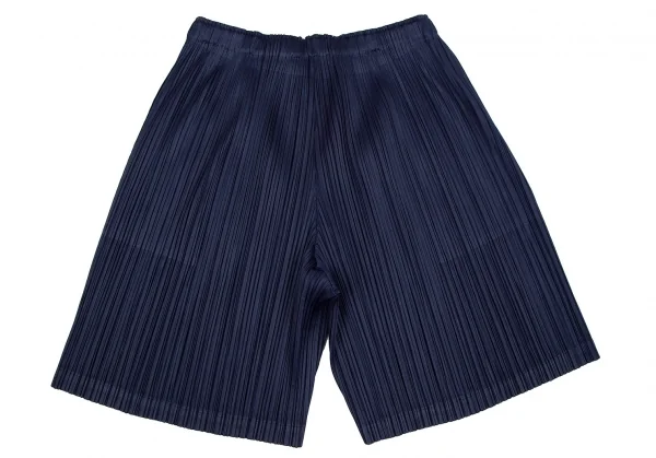 プリーツプリーズPLEATS PLEASE プリーツハーフパンツ 紺5 K-118106_006