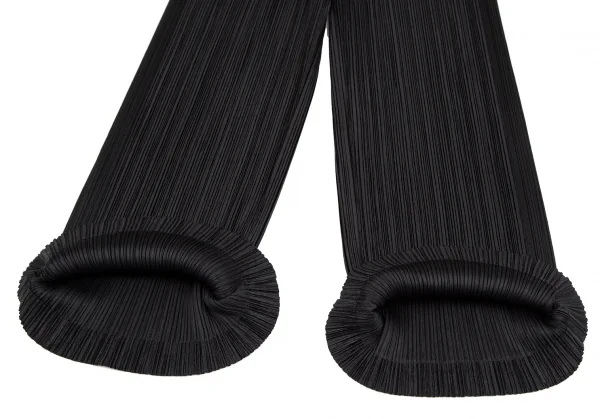 プリーツプリーズPLEATS PLEASE サイドラインシャイニープリーツパンツ 黒3 K-118108_005