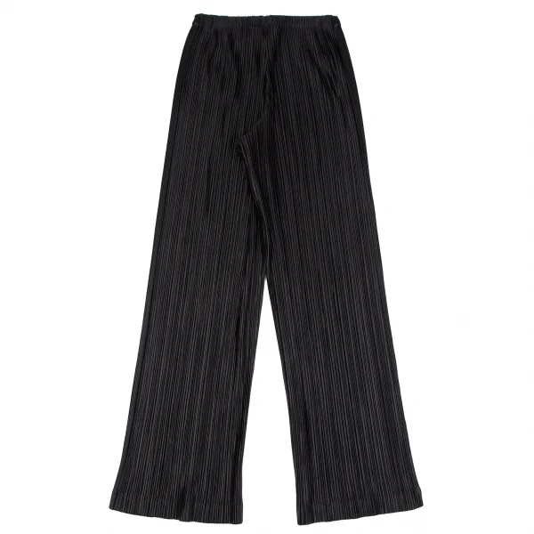 プリーツプリーズPLEATS PLEASE サイドラインシャイニープリーツパンツ 黒3 K-118108_006