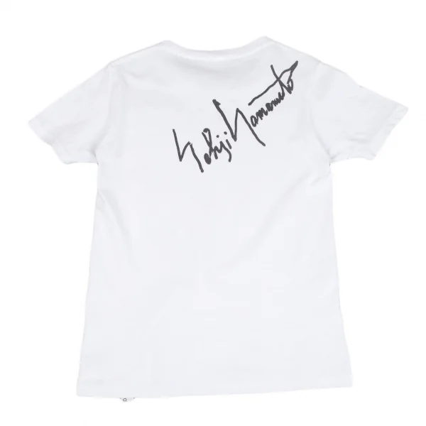 グラウンド ワイGround Y バックシグネチャーロゴプリントTシャツ 白1 K-118109_001